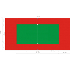 标准网球场平面图